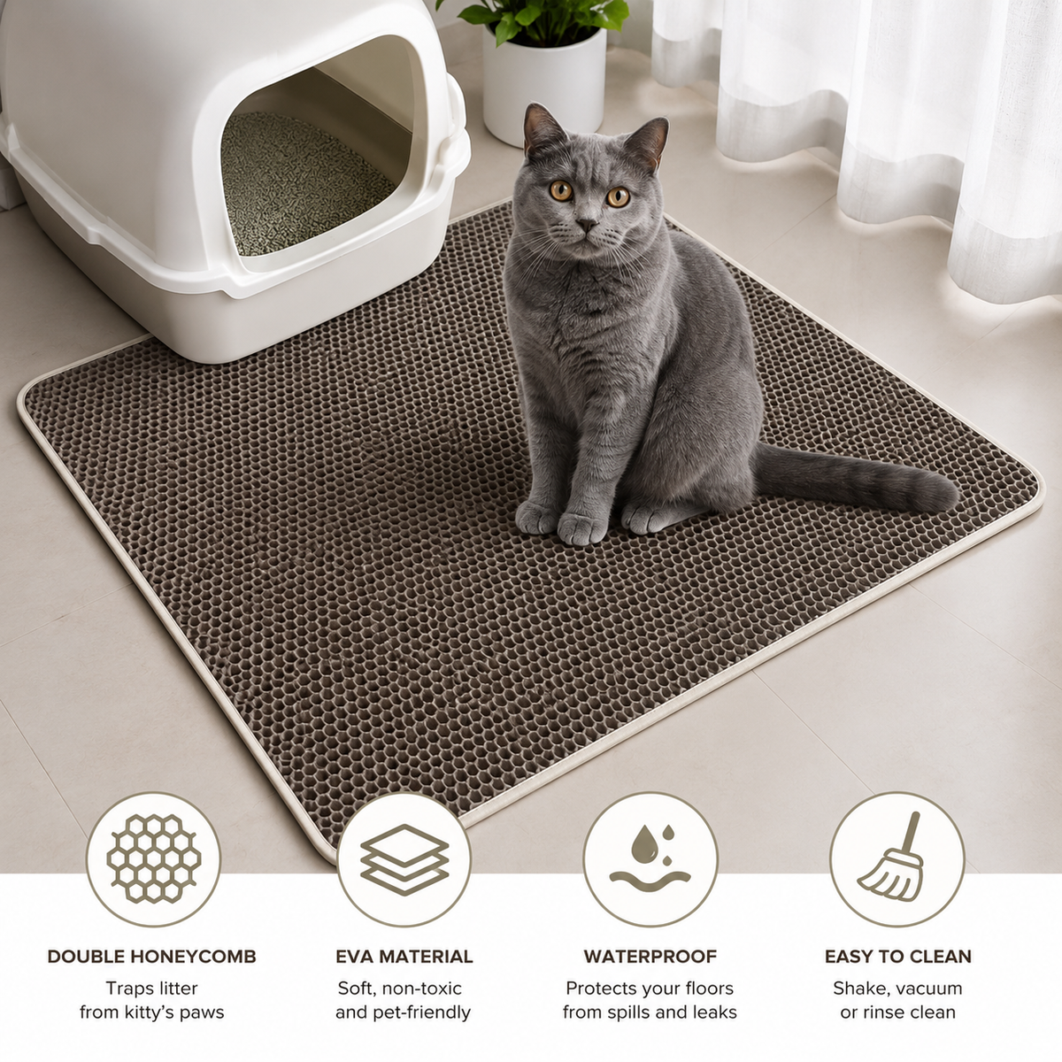 Kitty Litter Mat - Stop Vacuuming 3x Daily!