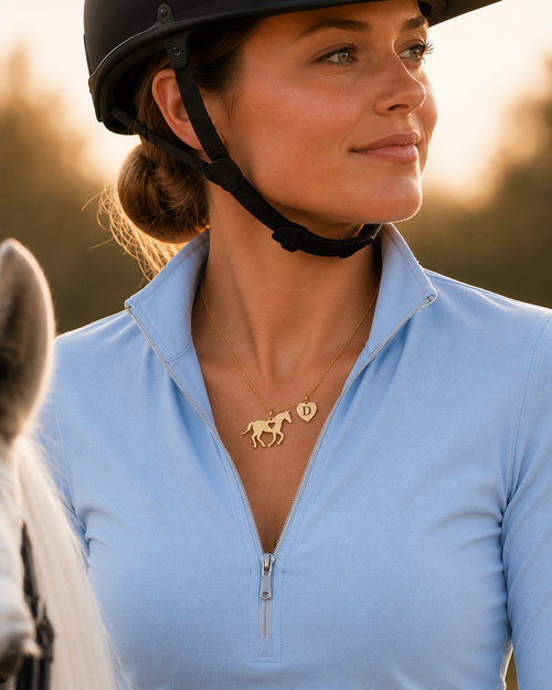 Horse Initial Necklace